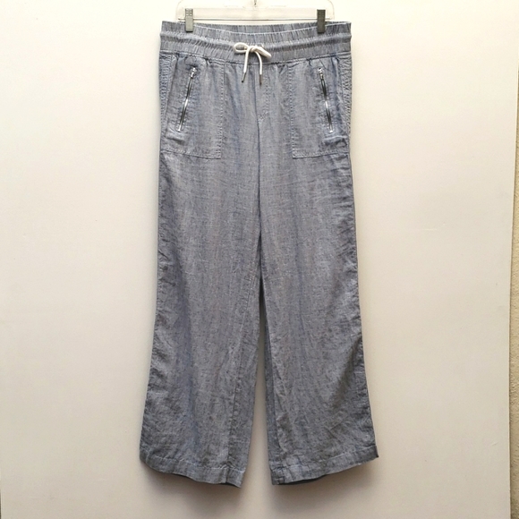 Athleta Light Blue Wide Leg Pants - Picture 4 of 16